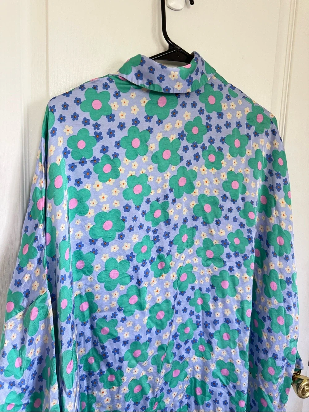 Anthropologie Floral Mini Dress in Aqua, Lavender & Pink - Picture 6 of 7